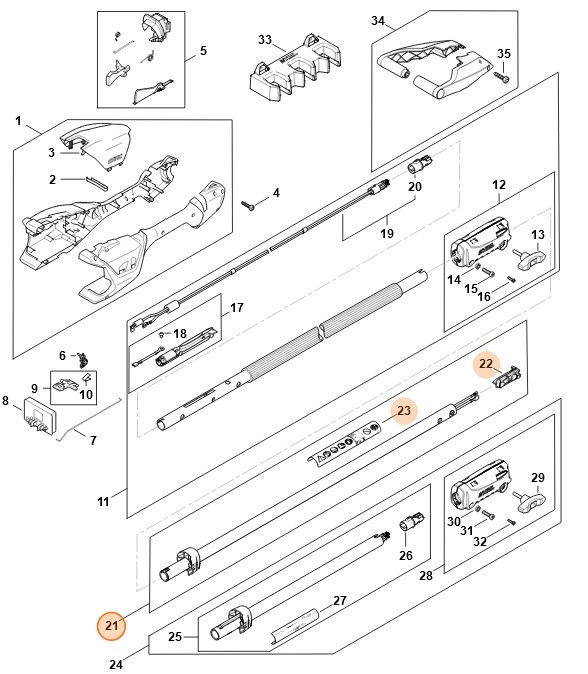 Wysięgnik, Stihl LA027107103