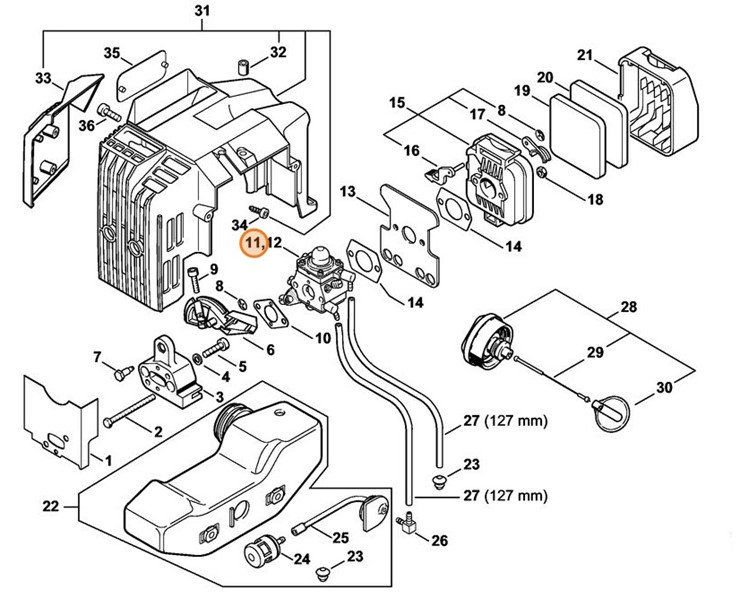 Gaźnik C1Q-S42D, Stihl 42261200604