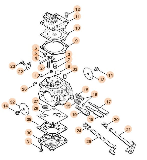 Gaźnik WJ-67B, Stihl 11221200621