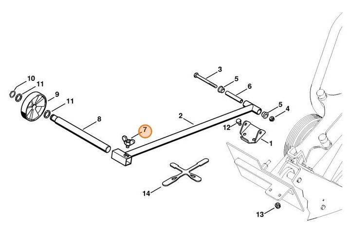 Śruba skrzydełkowa, Stihl 42057109300