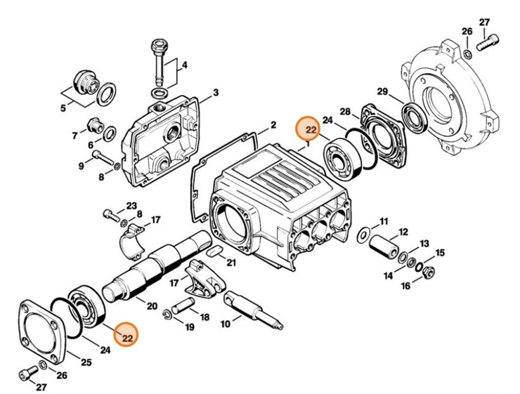 Łożysko toczne 6305, Stihl 95030031321