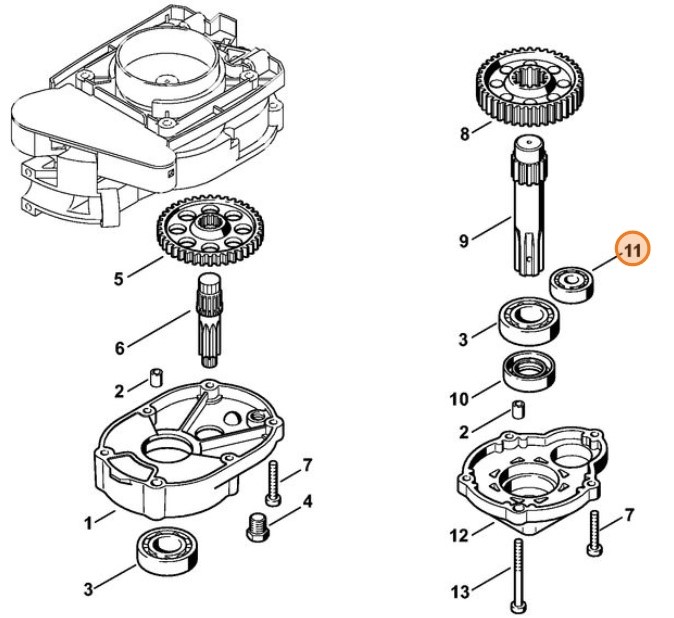 Łożysko kulkowe 6200, Stihl 95030036320