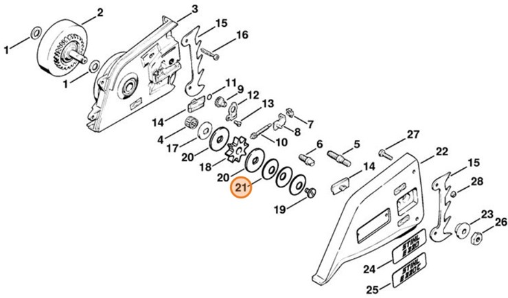 Sprężyna talerzowa 34x12,2x1,5, Stihl 94856482044