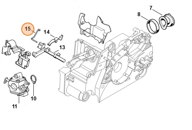 Cięgno sterowania układem rozruchowym, Stihl 11301852000