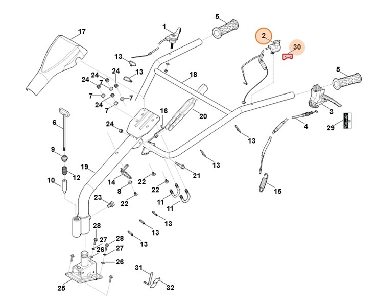 Wyłącznik zatrzymujący, Stihl 62504300200