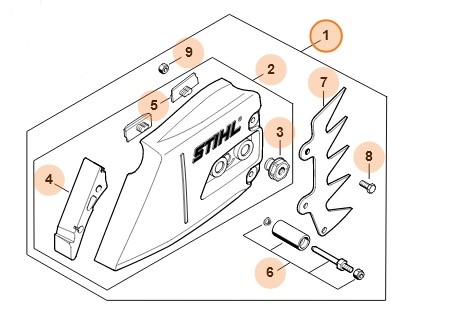 Pokrywa koła napędu łańcucha, Stihl 11446401700
