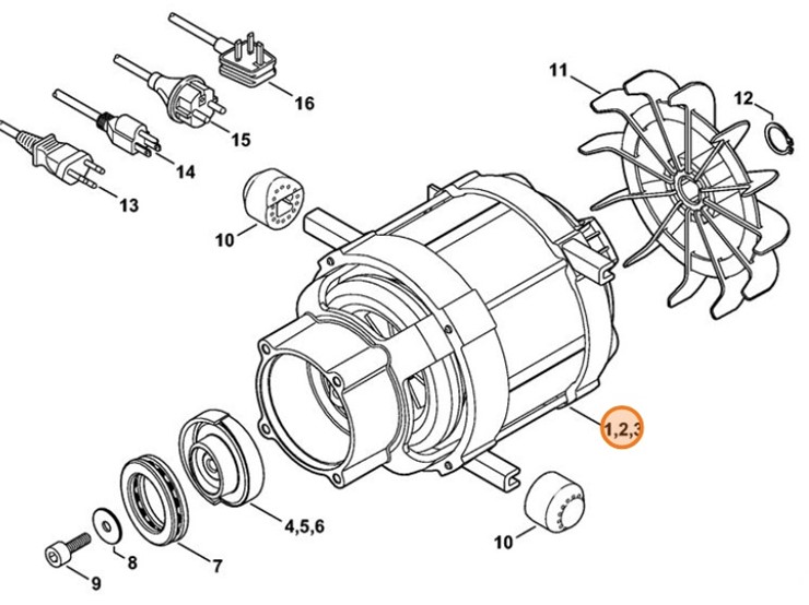 Silnik elektryczny 127 V/60 Hz, Stihl 47756000201
