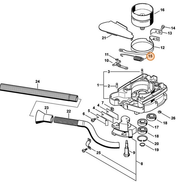 Sprężyna naciągowa, Stihl 43111627900