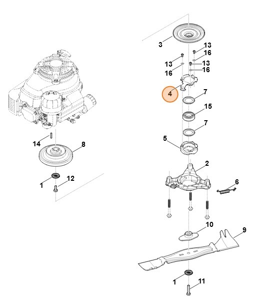 Dźwignia, Stihl 63781625000