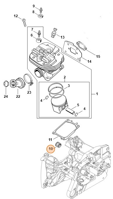 Wieniec igłowy 12x17x14,4, Stihl 95120033286