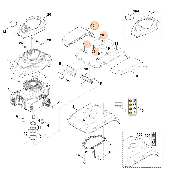 Listwa ochronna prawa, Stihl 62428200205
