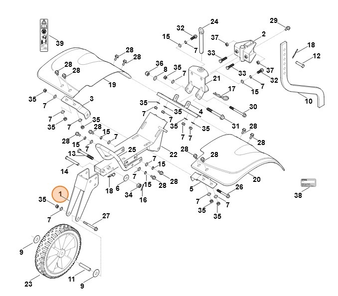 Widełki koła, Stihl 62507102800