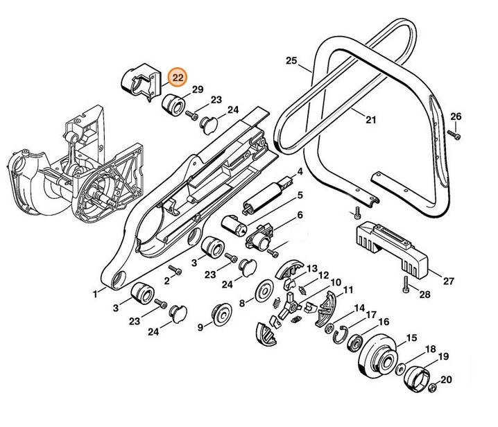 Uchwyt rurowy - mocowanie, Stihl 42237911900