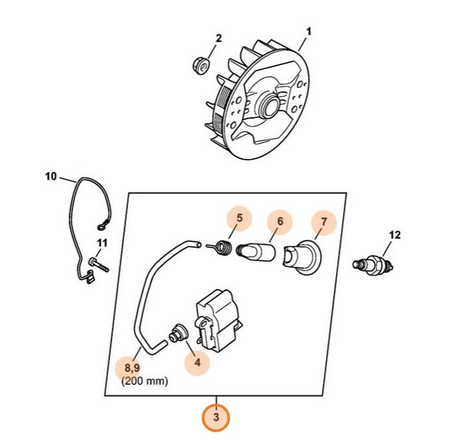 Moduł zapłonowy, Stihl 11424001302