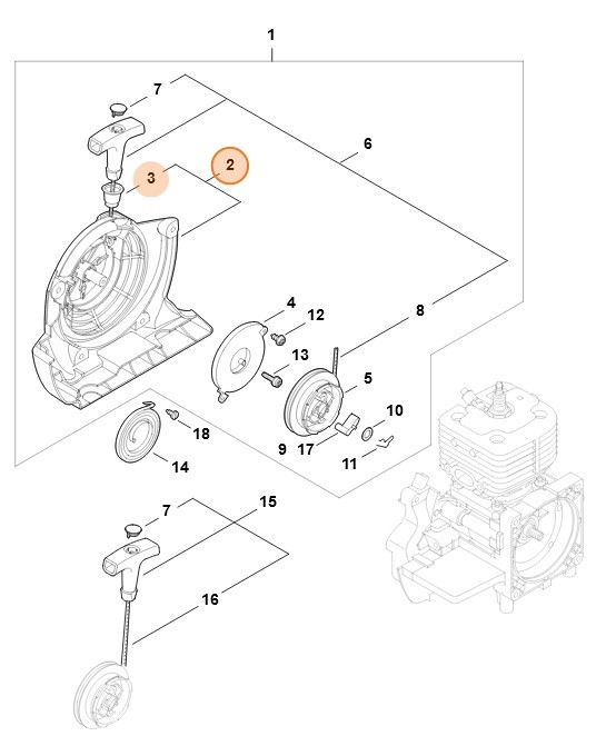 Obudowa wentylatora, Stihl 41280801801