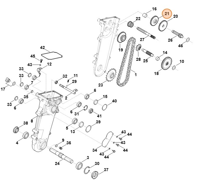Koło zębate, Stihl 62506420103