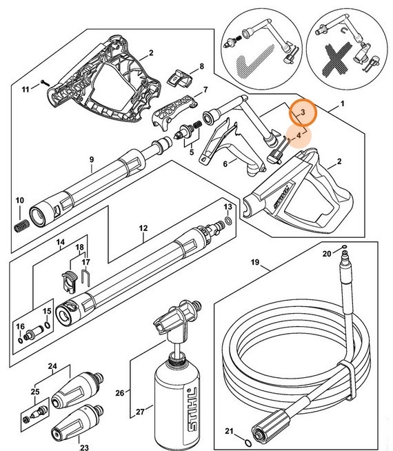 Rurka kątowa, Stihl 49505002200
