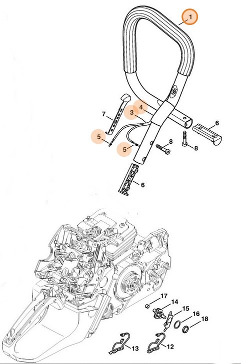 Uchwyt rurowy, Stihl 11387901707