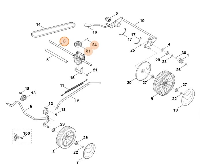 Przekładnia, Stihl 63506400106