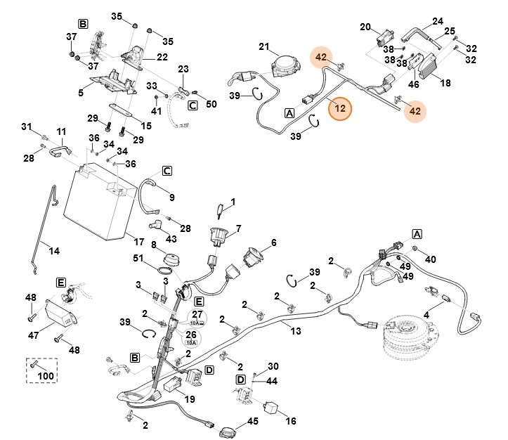 Wiązka przewodów, Stihl 61404403012