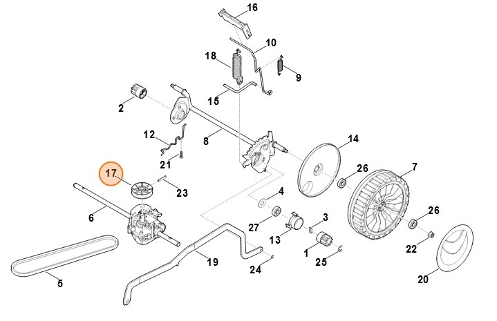 Koło paska klinowego, Stihl 63507041000