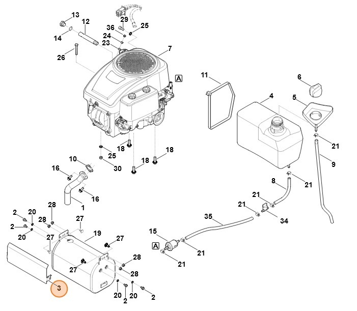 Osłona blaszana, Stihl 61601453710
