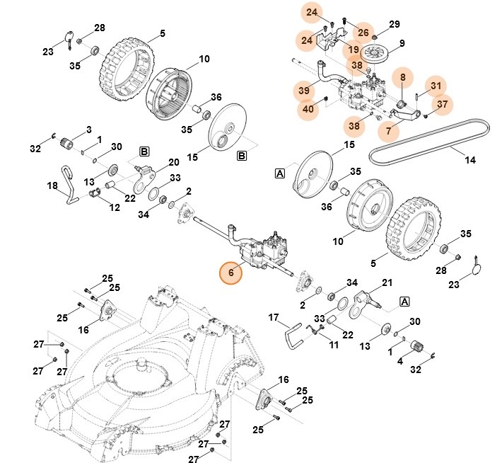 Przekładnia hydrauliczna, Stihl 63786400102