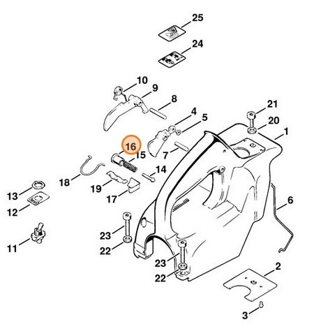 Przycisk gazu rozruchowego, Stihl 11131829305