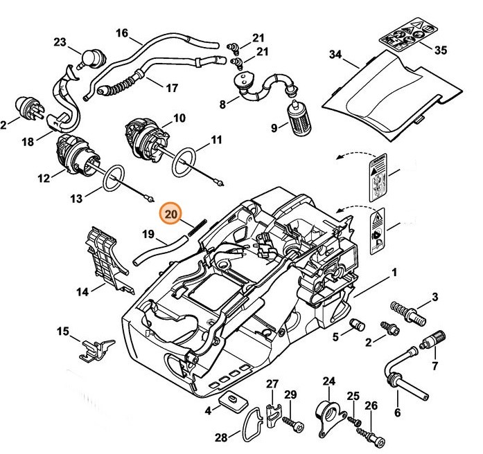 Sprężyna dociskowa, Stihl 00009972003
