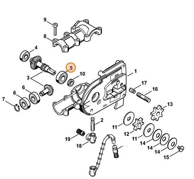 Łożysko kulkowe 6001-2RS, Stihl 95030035190