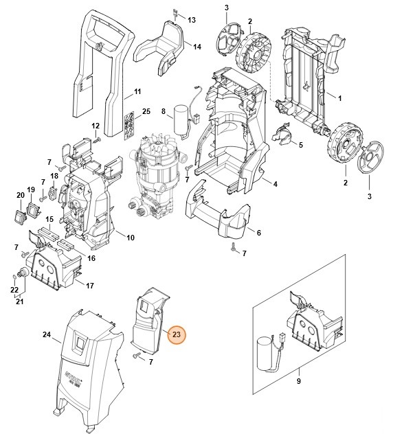 Obudowa przełącznika, Stihl 49504321001