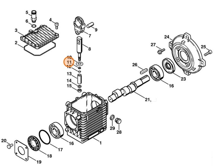 Pierścień oporowy 7-10x1,4, Stihl 96529451601