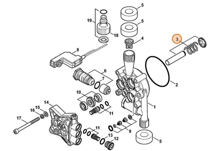 Zestaw tłoka, Stihl 47757607050