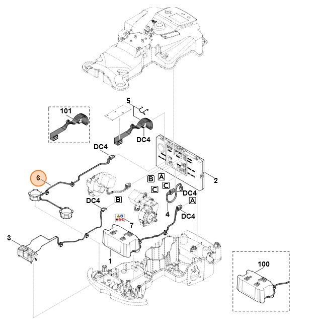 Wiązka przewodów cewki przedniej, Stihl 63014403010