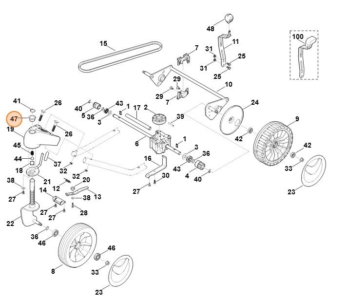 Tulejka z kołnierzem, Stihl 95330039246
