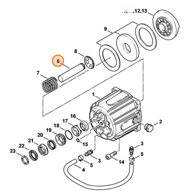 Zestaw tłoka, Stihl 47577607050