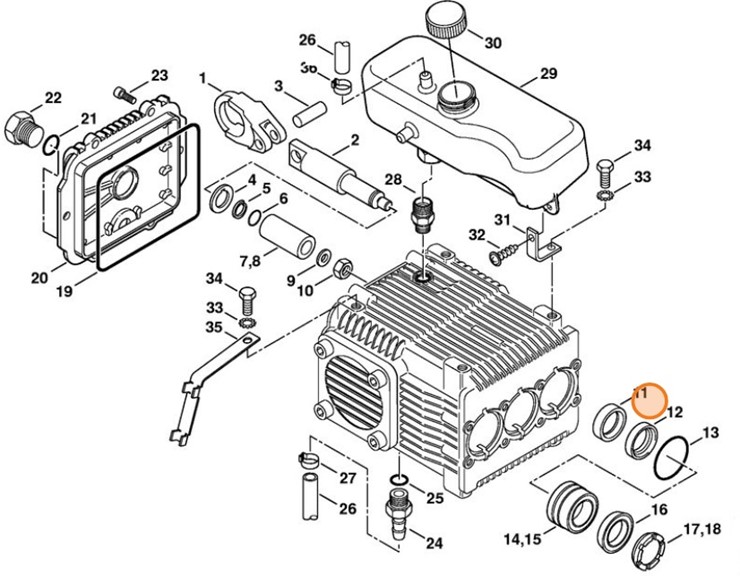 Zestaw uszczelek olejowych, Stihl 47470071050