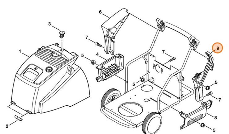 Osłona lewa, Stihl 47707917505