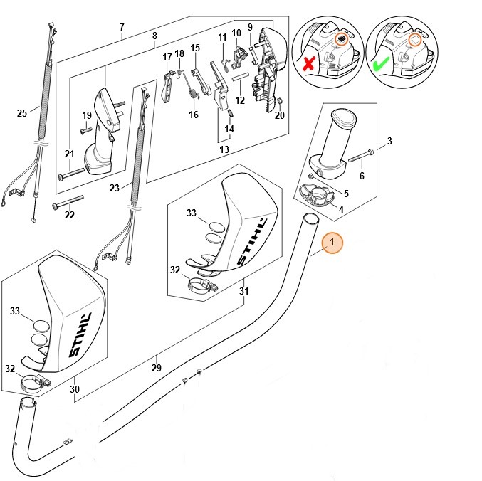 Uchwyt rurowy, Stihl 41477911703