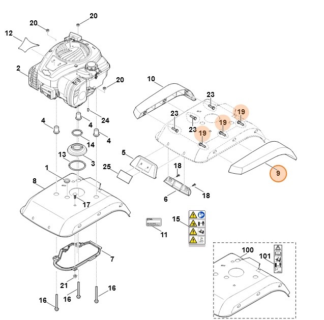 Listwa ochronna lewa, Stihl 62418200200
