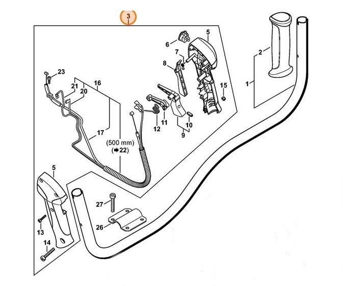 Rękojeść manipulacyjna, Stihl 41447901302
