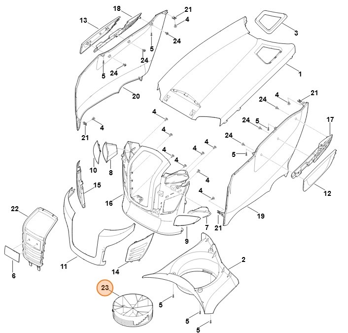Pierścień kanału powietrza, Stihl 61700841900