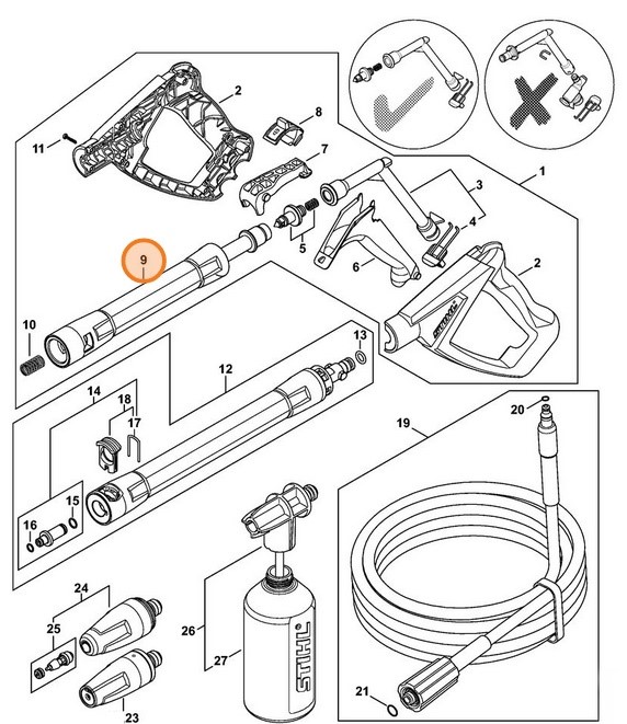 Rura natryskowa, Stihl 49505001100