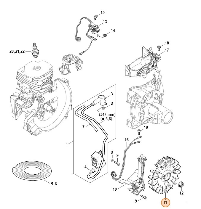 Koło zamachowe, Stihl 41484001201