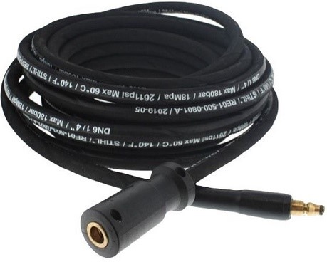 Wąż wysokociśnieniowy DN 6, 7 m, w oplocie stalowym, Stihl 49155000806