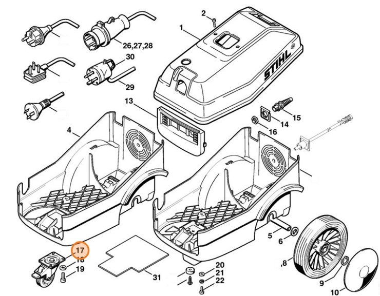 Koło obrotowe, Stihl 47067905900