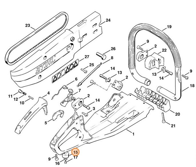 Amortyzator gumowy, Stihl 42017929301