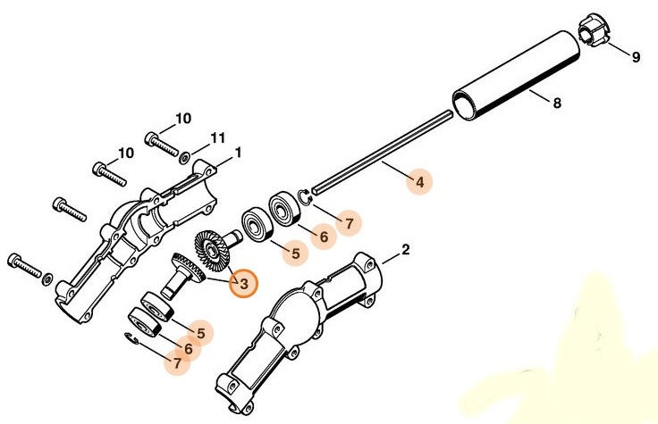 Zestaw zębnika, Stihl 41386407304