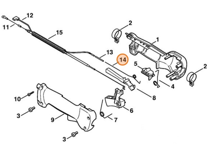 Sprężyna ramieniowa, Stihl 41371824503