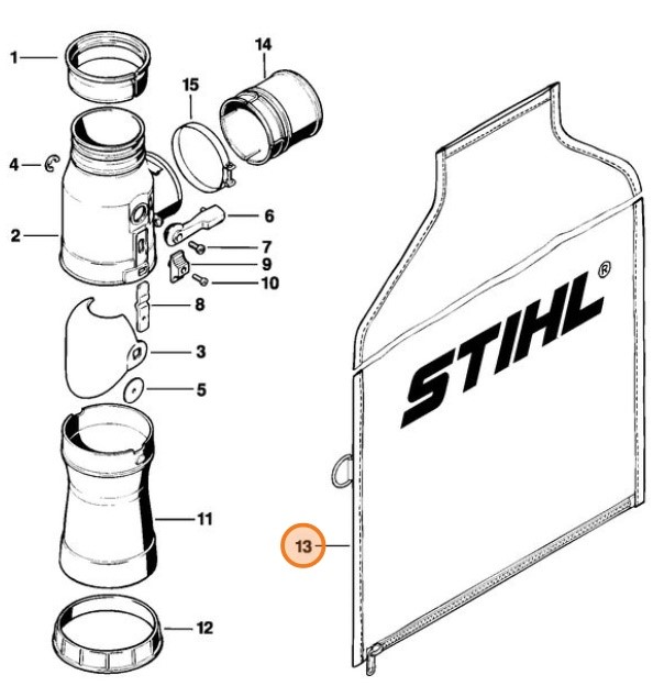 Worek wychwytujący, Stihl 42037089700